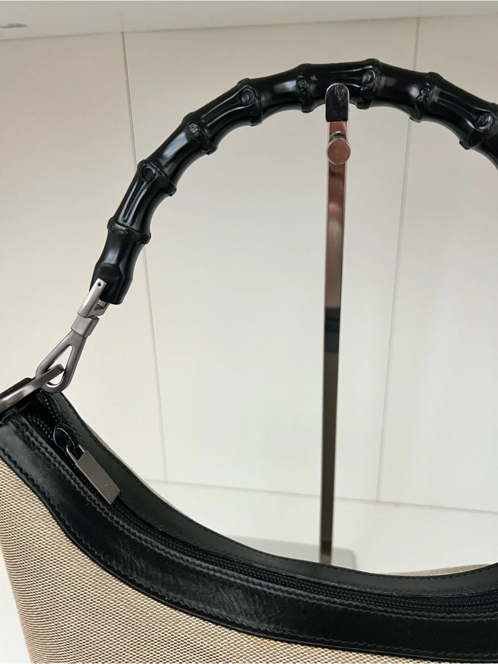 Vintage Gucci bamboo handle handbag